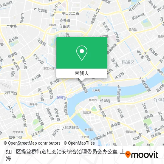 虹口区提篮桥街道社会治安综合治理委员会办公室地图