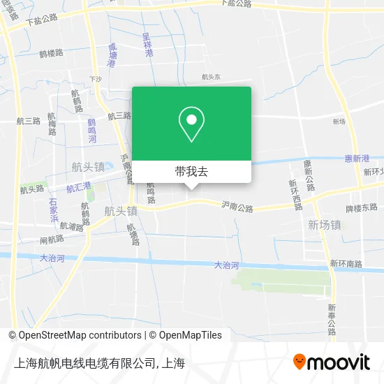 上海航帆电线电缆有限公司地图
