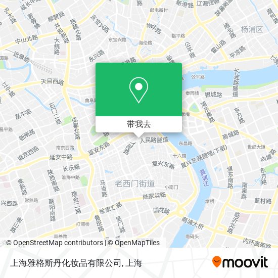 上海雅格斯丹化妆品有限公司地图