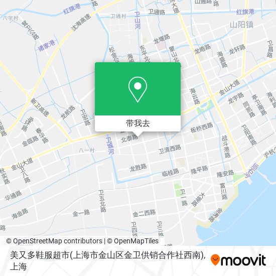 美又多鞋服超市(上海市金山区金卫供销合作社西南)地图