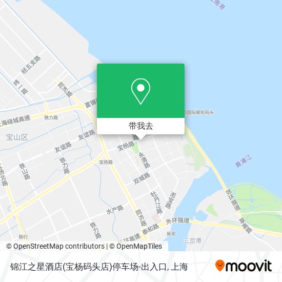 锦江之星酒店(宝杨码头店)停车场-出入口地图