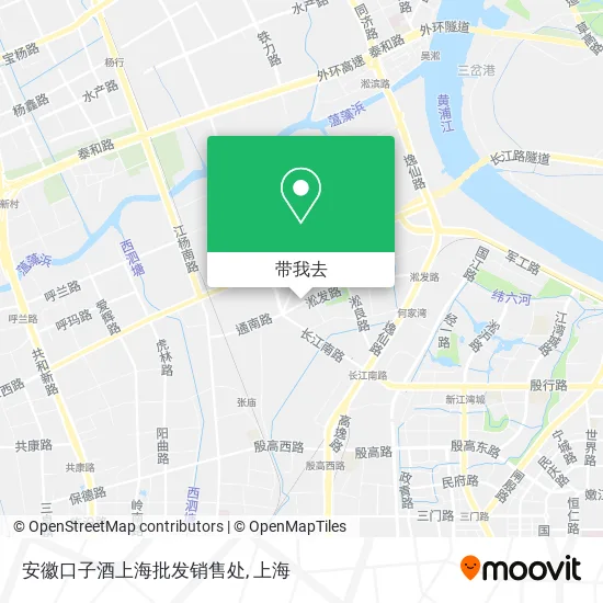 安徽口子酒上海批发销售处地图