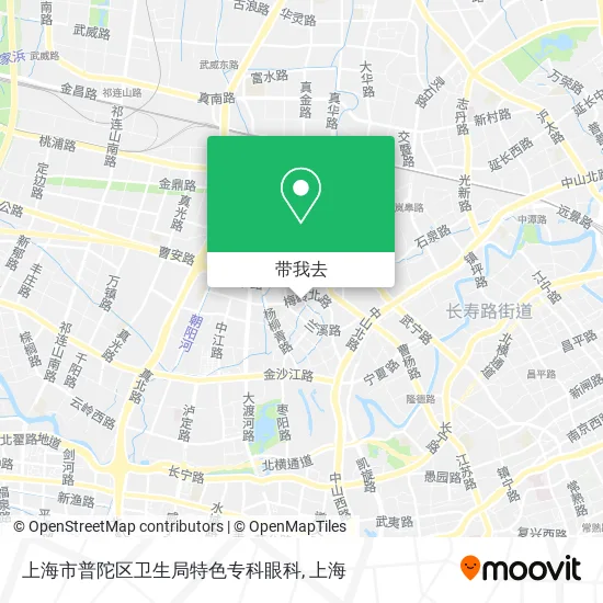 上海市普陀区卫生局特色专科眼科地图