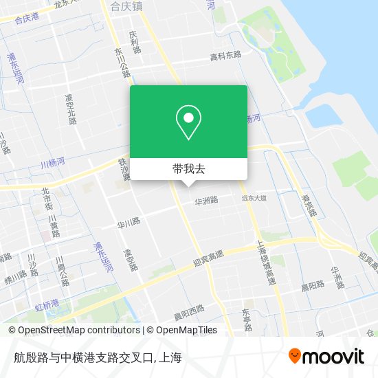 航殷路与中横港支路交叉口地图