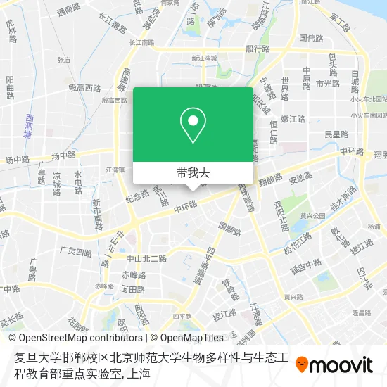 复旦大学邯郸校区北京师范大学生物多样性与生态工程教育部重点实验室地图