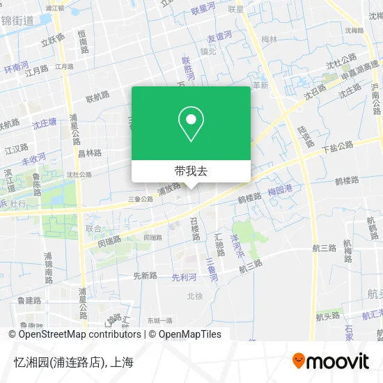 忆湘园(浦连路店)地图