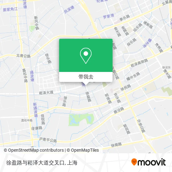 徐盈路与崧泽大道交叉口地图