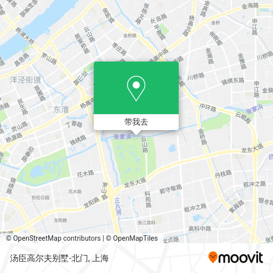 汤臣高尔夫别墅-北门地图