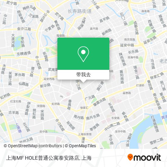 上海MF HOLE普通公寓泰安路店地图