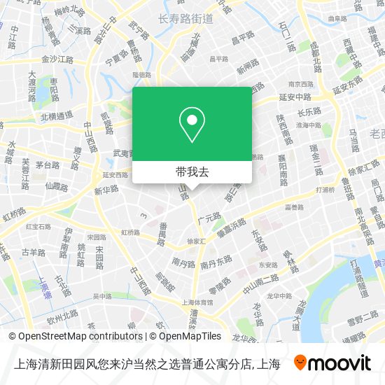 上海清新田园风您来沪当然之选普通公寓分店地图
