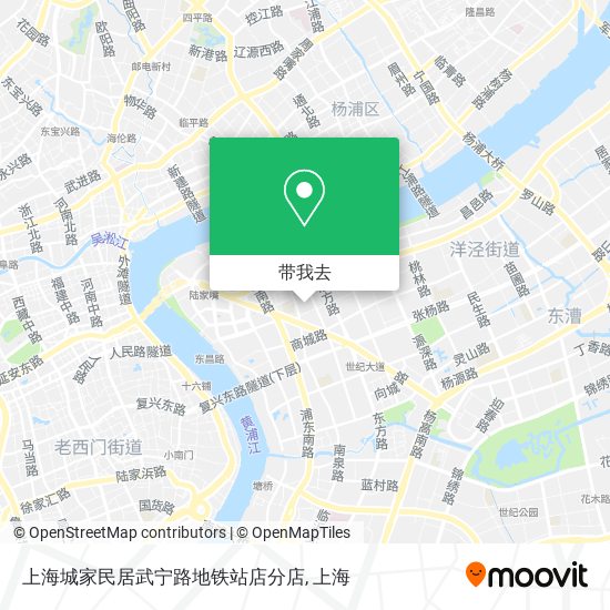 上海城家民居武宁路地铁站店分店地图