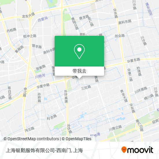 上海银鹅服饰有限公司-西南门地图
