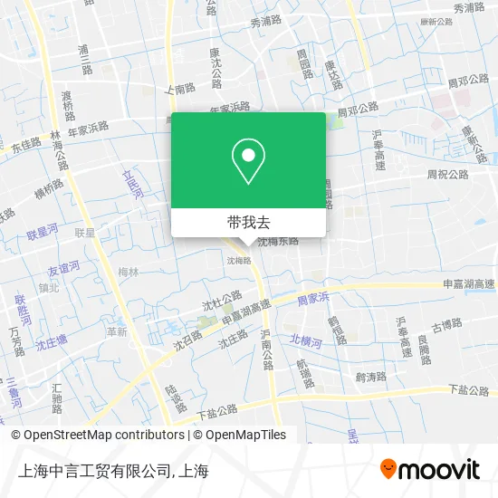 上海中言工贸有限公司地图