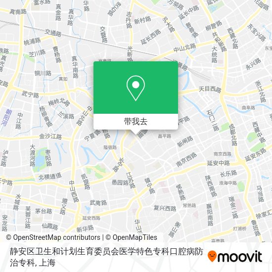 静安区卫生和计划生育委员会医学特色专科口腔病防治专科地图