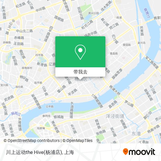 川上运动the Hive(杨浦店)地图