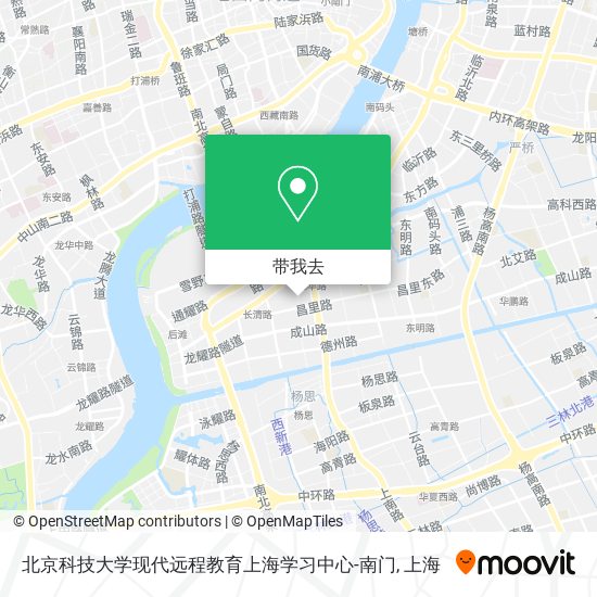 北京科技大学现代远程教育上海学习中心-南门地图