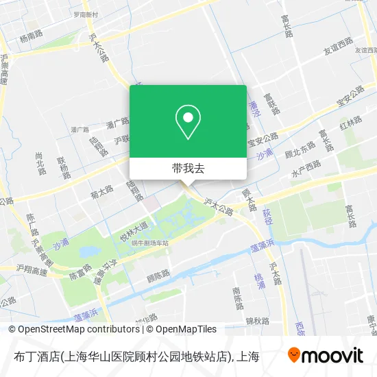 布丁酒店(上海华山医院顾村公园地铁站店)地图