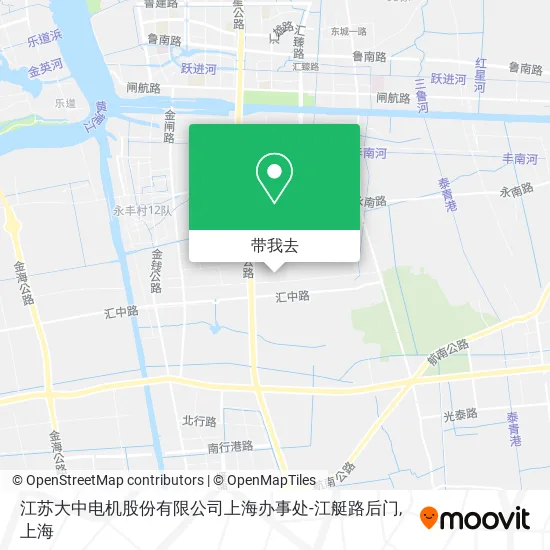 江苏大中电机股份有限公司上海办事处-江艇路后门地图
