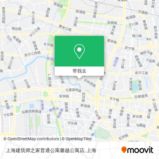 上海建筑师之家普通公寓馨越公寓店地图