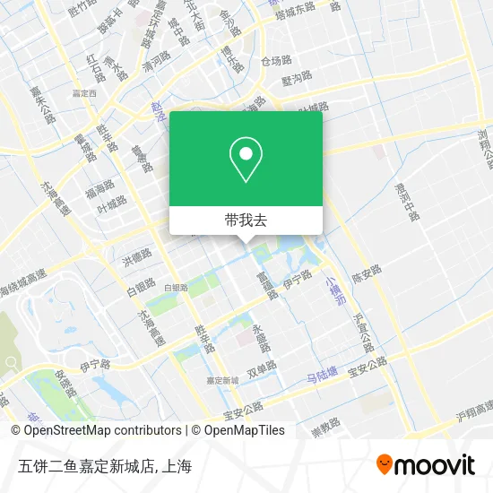 五饼二鱼嘉定新城店地图