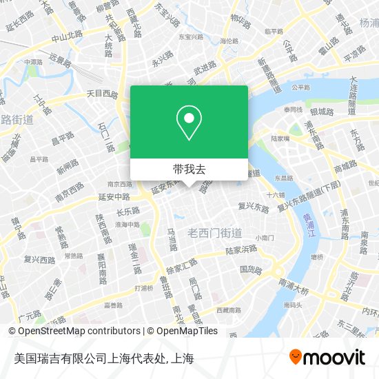 美国瑞吉有限公司上海代表处地图
