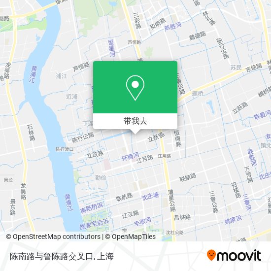 陈南路与鲁陈路交叉口地图