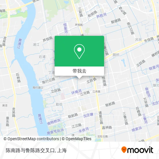 陈南路与鲁陈路交叉口地图