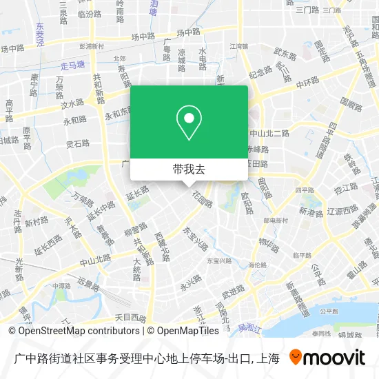 广中路街道社区事务受理中心地上停车场-出口地图
