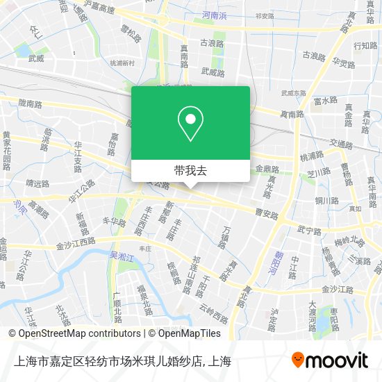 上海市嘉定区轻纺市场米琪儿婚纱店地图