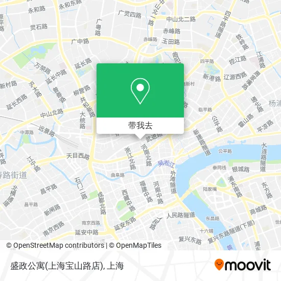 盛政公寓(上海宝山路店)地图