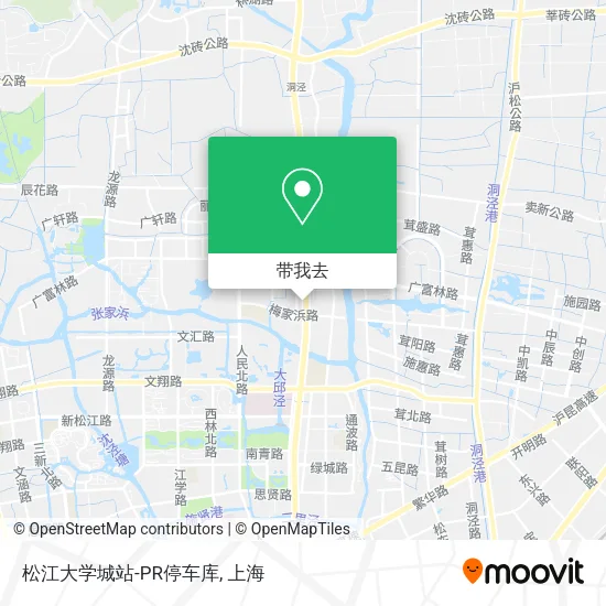 松江大学城站-PR停车库地图