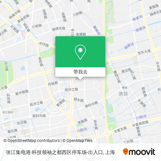 张江集电港·科技领袖之都西区停车场-出入口地图