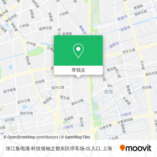张江集电港·科技领袖之都东区停车场-出入口地图