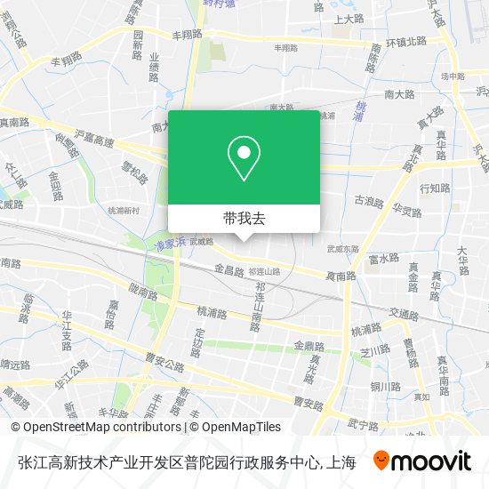 张江高新技术产业开发区普陀园行政服务中心地图