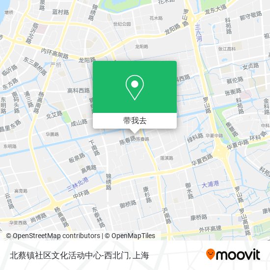 北蔡镇社区文化活动中心-西北门地图