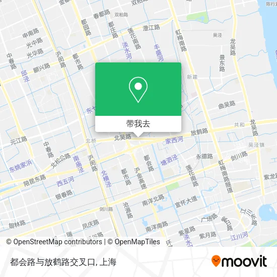 都会路与放鹤路交叉口地图