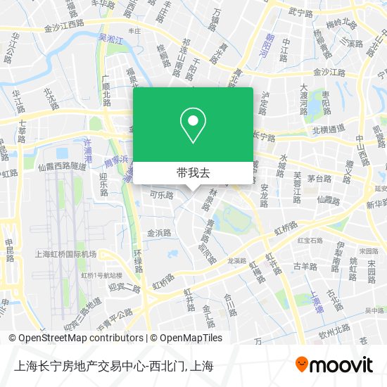 上海长宁房地产交易中心-西北门地图