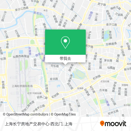 上海长宁房地产交易中心-西北门地图