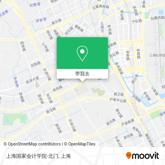 上海国家会计学院-北门地图
