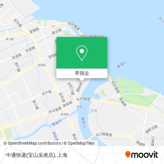 中通快递(宝山吴淞店)地图