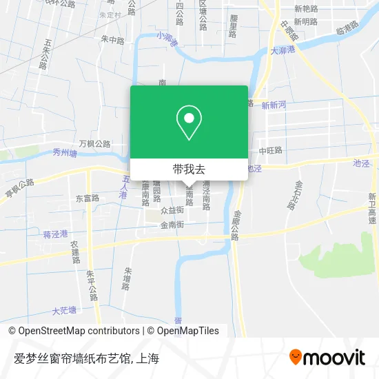 爱梦丝窗帘墙纸布艺馆地图