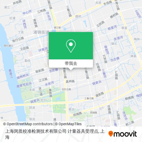 上海闵质校准检测技术有限公司 计量器具受理点地图