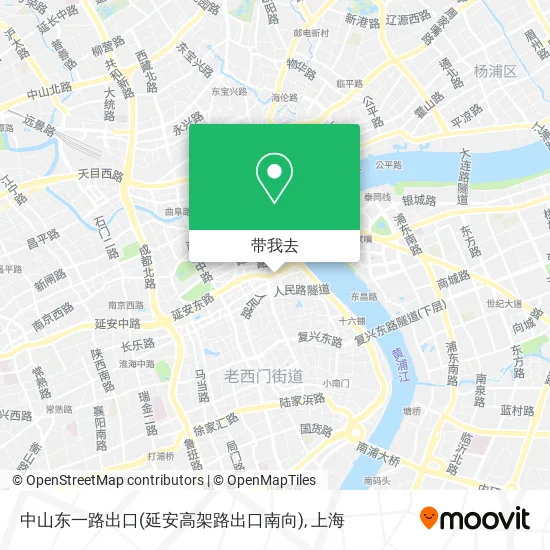 中山东一路出口(延安高架路出口南向)地图