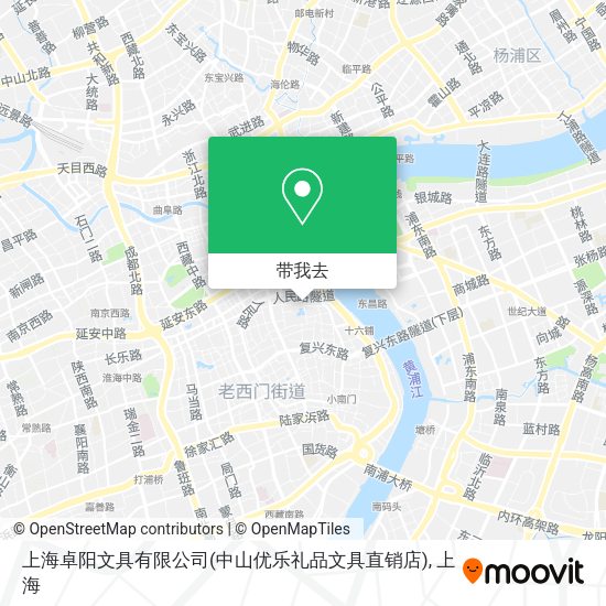 上海卓阳文具有限公司(中山优乐礼品文具直销店)地图