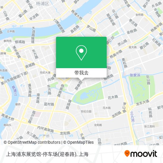 上海浦东展览馆-停车场(迎春路)地图