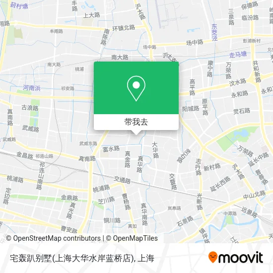 宅轰趴别墅(上海大华水岸蓝桥店)地图