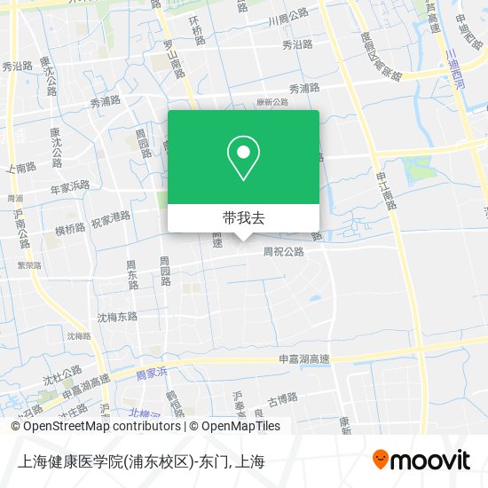 上海健康医学院(浦东校区)-东门地图