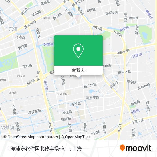 上海浦东软件园北停车场-入口地图