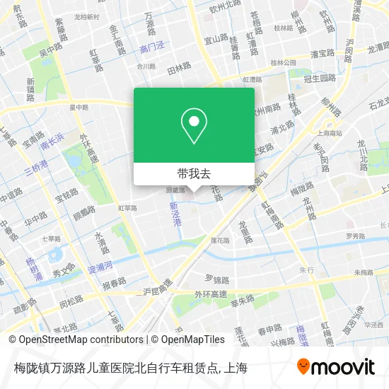 梅陇镇万源路儿童医院北自行车租赁点地图