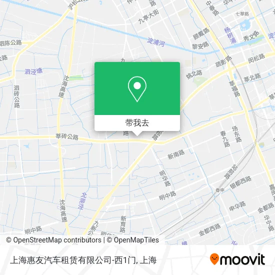 上海惠友汽车租赁有限公司-西1门地图